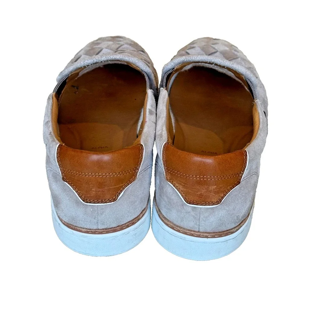 Allen Edmonds Men's Beige Alpha Woven Suede Slip-On Sneakers‎ Size 10.5 3E